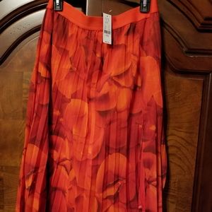 Red pleated shirt